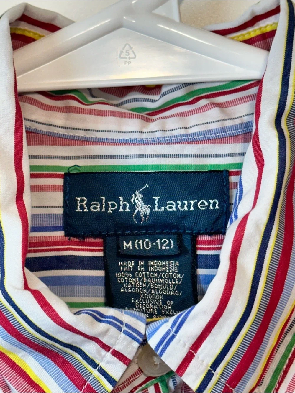 Ralph Lauren Kids Multicolor Striped Button Down Shirt M (10-12)